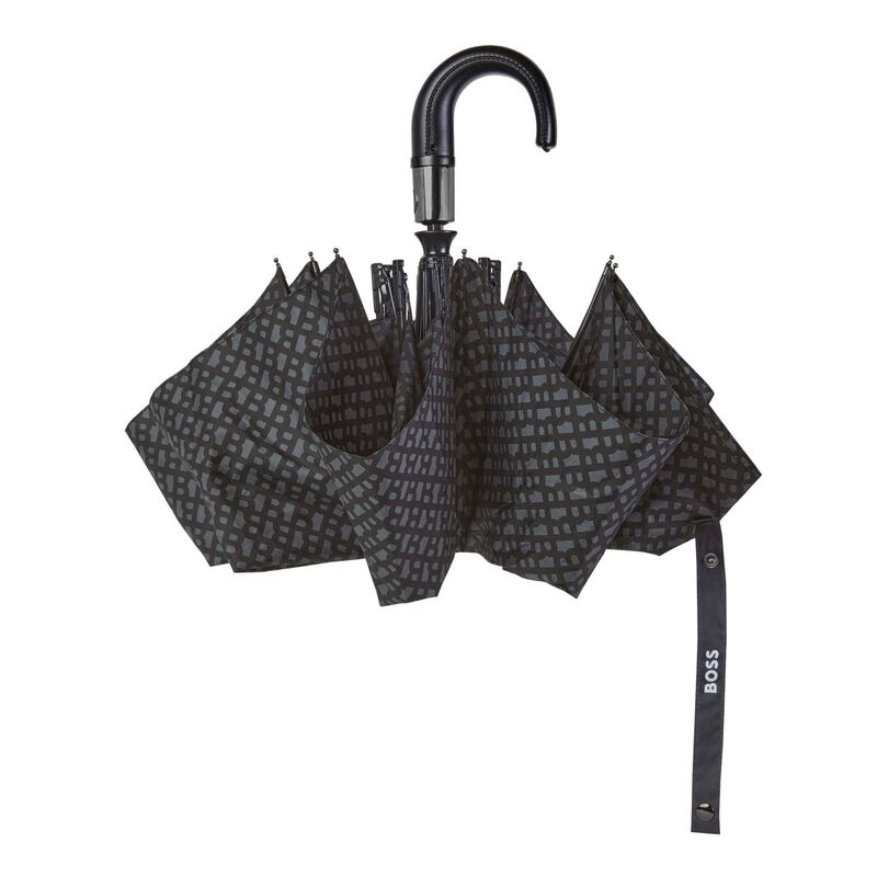 Hugo Boss Pocket Umbrella Monogramme Dark Grey image number 3